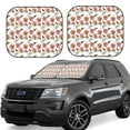 thumbnail image 2 of Picia Rose Flowers 2 Piece Car Windshield Sun Shade Foldable | Foldable Sun Shield for Front Window Blocks UV Rays and Keeps Your Vehicle Cool-Medium, 2 of 7