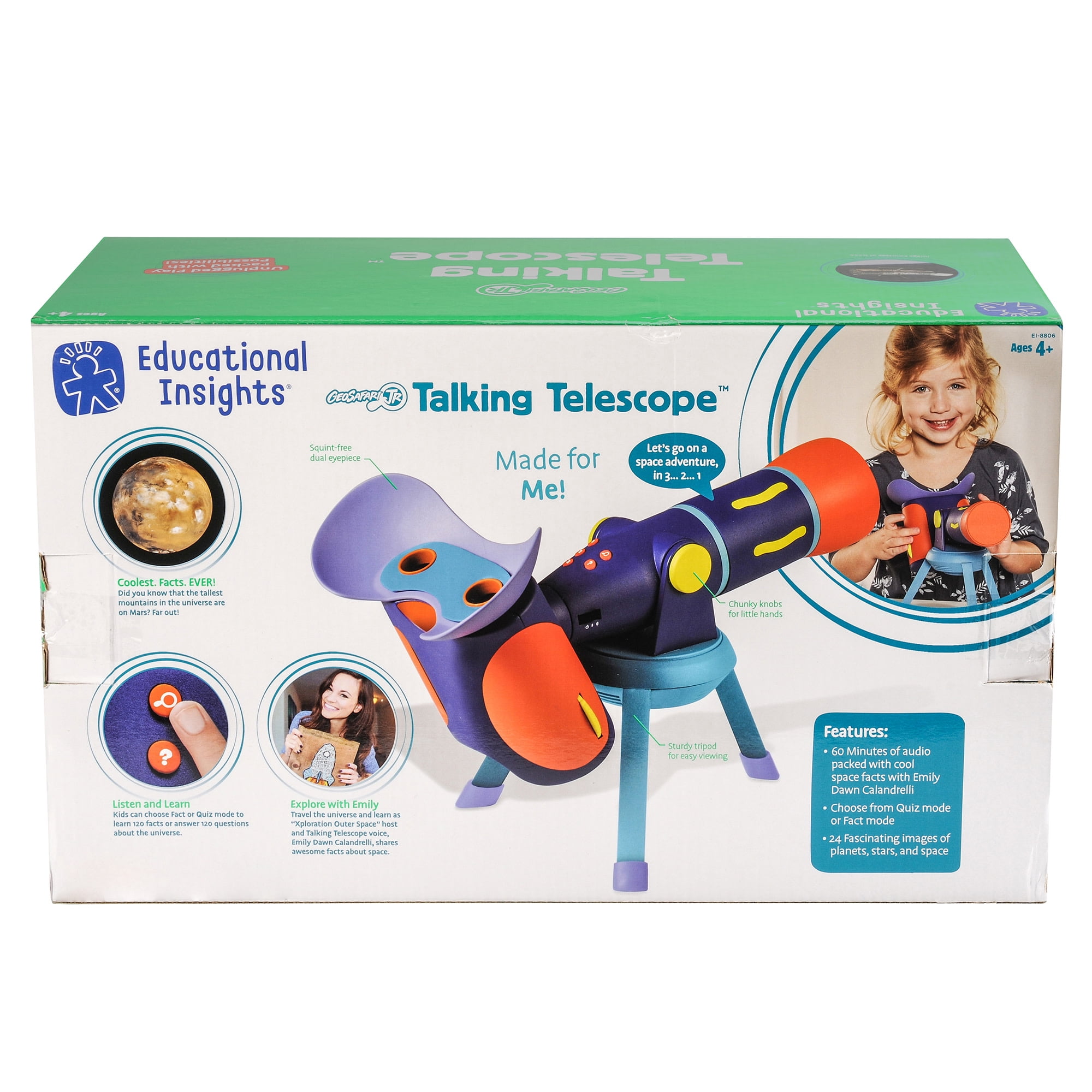 Educational Insights GeoSafari Talking Telescope, Unisex, Preschool Science Toy, 4 Years