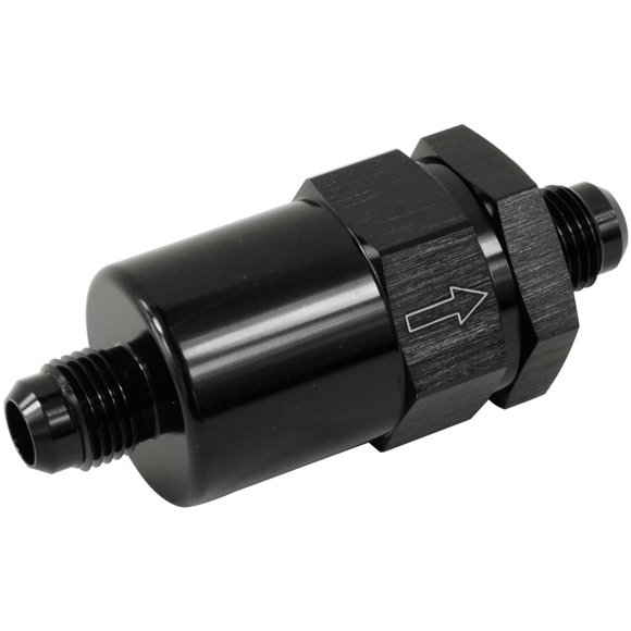 AC PERFORMANCE Black Anodized Aluminum AN6 Male Coupling/Union Fuel Filter Fitting Adapter -6 AN to AN 6 Male Flare