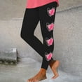 thumbnail image 2 of Feancey 50 Percent off Sales Today Valentines Day Leggings for Women Butt Lift High Waisted Tights Cute Heart Print Seamless Yoga Pants Tummy Control Stretchy Workout Pant Black M, 2 of 7