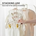 thumbnail image 4 of Adjustable Baby Hangers, Plastic Non-Slip Stackable Baby Hanger, Durable & Great as Newborn Kid Child Children Toddler or Infant Clothes Racks for Nursery Closet Wardrobe Pack of 10, 4 of 6