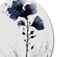 thumbnail image 3 of Designart "Hibiscus Euphoria Blue White II" Floral Hibiscus Metal Round Wall Decor, 3 of 5