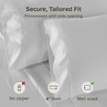 thumbnail image 5 of California Design Den 500 Thread Count King Pillow Cases, Soft & Silky 100% Cotton Sateen - Light Grey, 5 of 9