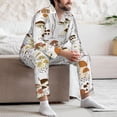 thumbnail image 7 of Sikiie Mushrooms And Butterflies Mens Pajama Set, Soft Warm Long Sleeve Sleepwear, Cozy Button-Down Pjs for Men-X-Large, 7 of 7