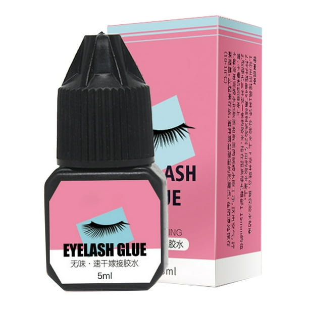 Pegamento de extensión de pestañas, pegajos de extensión de las pestañas suaves insípidas en seco rápido 5 ml para maquillaje