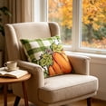 thumbnail image 5 of Btomtd Couch Pillow Covers 18 x 18 Inch, Thanksgiving Pumpkin Maple Leaf Linen Throw Pillow Cover, Farmhouse Decorative Pillow Cases for Sofa Bed, A, 5 of 6