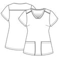 thumbnail image 5 of Tooniforms Scrubs Top For Women V-Neck Print TF776, 5 of 7