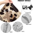 thumbnail image 7 of SCRAWLGOD Vintage Leopard Print Beige Black Gaming Chair Cover with Armrest Cover, Cow Sunflower Non Slip Rotating Chair Slipcover Anti-Dust Chair Seat Protector with Elastic Band, 7 of 7