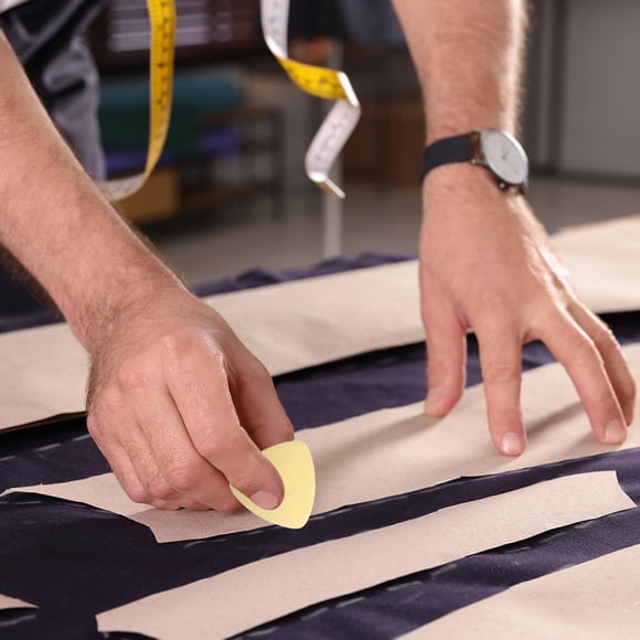 FESTFENDS 1Set Yellow Triangle Sewing Marker Chalk for Accurate Fabric Marking and Tailoring