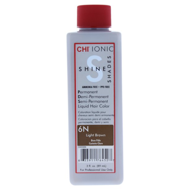 CHI CHI Ionic Shine Shades Liquid Hair Color 6N Light Brown 3 oz
