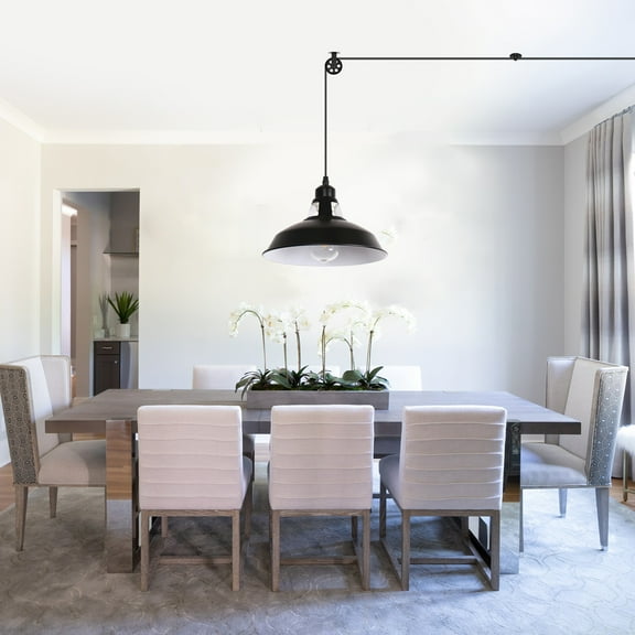 Brignite 10.6 in.1-Light Plug-in Industrial Pendant Light With 16.4ft Cord On/Off Switch