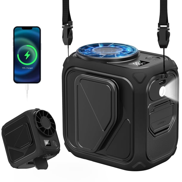 Ventilador de cintura portátil Yestono recargable de 10000 mAh con chip AI