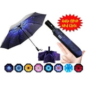 Womens Umbrella Travel Umbrella- Small Portable Rain Umbrella – Auto Open and Close –Inverted Reverse Compact Umbrellas for Women