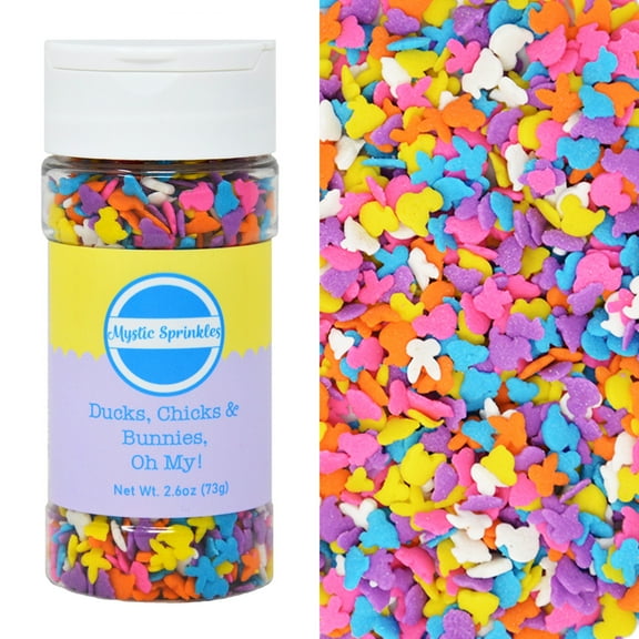 Mystic Sprinkles Ducks, Chicks & Bunnies, Oh My! Sprinkle Mix 2.6 oz