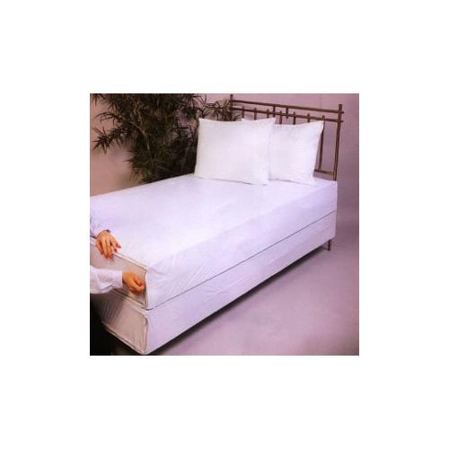 Soft Vinyl Twin Mattress Cover, Zips around the mattress