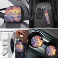 thumbnail image 4 of Uorisanigo Fantasy White Horse Car Seat Covers Set with Steering Wheel Covers/Seat Belt Shoulder Pad/Center Console Cover/Headrest/Gear Shift & Handbrake Cover/Cup Coasters/Keychain,18 Packs, 4 of 7