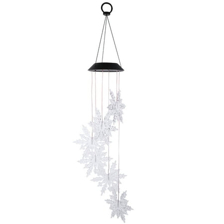 

1pc Creative Solar Lights Wind Bell Light Wind Chime Light Snowflake LED Lamp