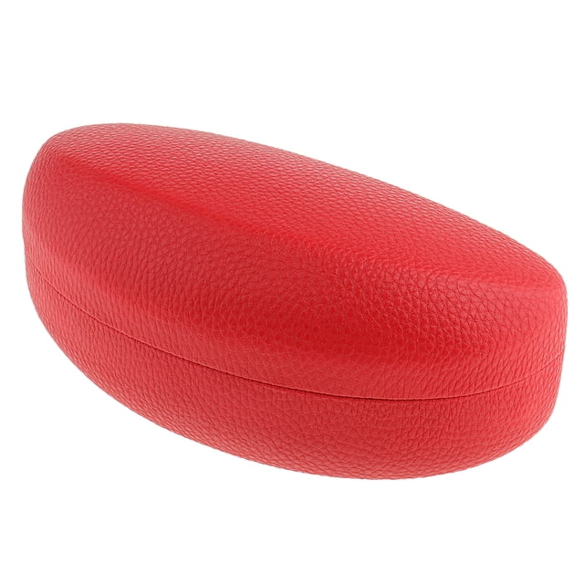 Étui Rigide de Rangement en Métal pour Lunettes de Soleil Femmes Hommes, Étui Rigide pour Lunettes de Lecture, Boîte à Lunettes, Pochette pour Lunettes, Support - Rouge / Grand
