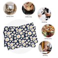thumbnail image 6 of Rocae Daisy Floral Printed Heat Resistant Place Mats,Classic Hemstitch Cloth Fabric Placemats Imitation Linen Place Mat Table Mats 18x12 inch, 6 of 9