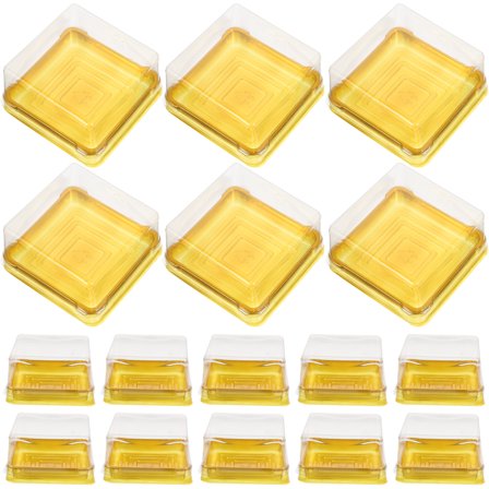 NIAIZEK Multi-Color Clear PP Dessert Containers for Moon Cakes, 50Pcs