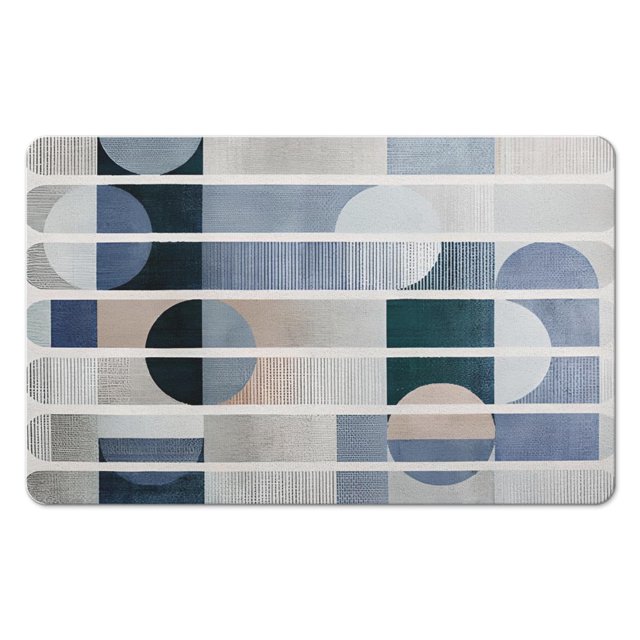 Washable Modern Area Rug - Geometric Style Bathroom Rugs, Machine Washable Rug Soft Non Slip Non Shedding Area Rug,20x32 inch