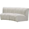 thumbnail image 3 of Meridian Furniture Infinity Cream Velvet 2pc. Modular Sectional, 3 of 9
