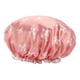 thumbnail image 1 of Gorro de ducha multiusos, accesorio impermeable para uso en salones, hoteles y hogares. Rosa, 1 of 9