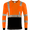 Orange, variant on Class 3 Hi Vis Two Tone Long Sleeve T-Shirt with Segmented Reflective Tape (Orange, Medium)