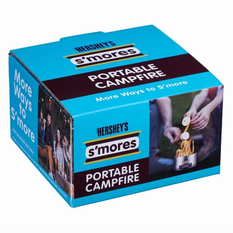HERSHEY'S Portable Fire Pit - Compact Campfire with 3+ Hours Burn