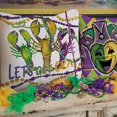 thumbnail image 4 of Mardi Gras Throw Pillow Covers 16 x 16 Inch Set of 4, Mardi Gras Y''all Fleur De Lis Jester Hats Beads Mask Feather Lobsters Pillowcases for Home Sofa Couch Cushion Decoration G422-16, 4 of 5