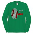 thumbnail image 2 of Wild Bobby, Baseball Fingerprint It's In My DNA, Sports, Men Long Sleeve Shirt, Kelly, 3X-Large, 2 of 5