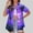 Purple, variant on Rezuofi 1 Pcs Hawaiian Shirts for Women Summer Cool Hawaii Floral Tropic Print Blouses Beach Short Sleeve Button Up Tops