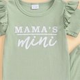 thumbnail image 3 of kaprioy Toddler Girl Clothes "MAMA'S MINI Girl" Outfits for Toddler Girls Clothes Letter T-Shirt Tee Tops + Flare Pants Baby Clothes Bell-Bottoms Set 12 18 24 Months 2T 3T 4T 5T, 3 of 6