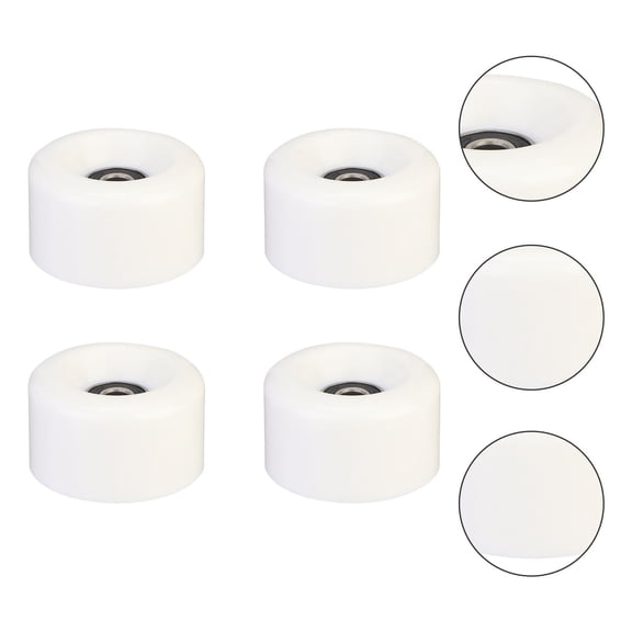 Worgeous 4Pcs PU Double Row Wheels for Roller Skating with Bearing
