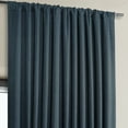 thumbnail image 6 of HPD Half Price Drapes Story Blue Extra Wide Faux Linen Room Darkening Curtains for Bedroom & Living Room Curtains (1 Panel), Window Curtains 120 inches long, Rod Pocket curtains & drapes, 100W X 120L, 6 of 11
