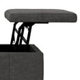 thumbnail image 6 of Simpli Home Dover 36 inch Wide Contemporary Square Lift Top Coffee Table Storage Ottoman in Slate Grey Polyester Linen, Assembled, 6 of 13