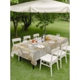 thumbnail image 5 of 52x70 Inch Outdoor Tablecloth with Umbrella Hole Zipper Rectangle Watercolor Flower Rectangular Tablecloths Outside Waterproof Retro Petals Floral Plant Painting Patio Table Cover for Picnic Party, 5 of 8
