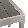 thumbnail image 4 of GDF Studio Crested Bay Outdoor Aluminum and Faux Wood Bench, Gray and Silver, 4 of 8