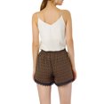 thumbnail image 4 of REFINED ATTIRE Juniors Floral Printed Lace Trim Elastic Waist Shorts, 4 of 7