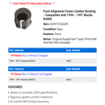thumbnail image 2 of Front Alignment Caster Camber Bushing - Compatible with 1994 - 1997 Mazda B4000 1995 1996, 2 of 2
