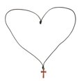 thumbnail image 1 of Wood Cross Necklace for Men and Women Small Wood Pendant Small Wooden Cross for Car Mirror Religious Pendant Necklace Jewelry, 1 of 3