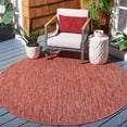 thumbnail image 3 of Safavieh Courtyard Mitre Geometric Indoor/Outdoor Area Rug, Red/Red, 6'7" x 6'7" Round, 3 of 11
