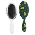 thumbnail image 2 of Avocado Print Detangling Brush - Gentle on Sensitive Scalps, Perfect for Kids & Adults, No-Pull Bristles, 2 of 5