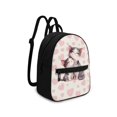 thumbnail image 2 of HELLHERO Cats Hearts Print Travel Shoulder Bag Lightweight Mini Backpack Purse for Outdoor Daily, Polyester Zipper Closure Small Backpack, 2 of 8