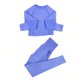 thumbnail image 2 of Trajes de Yoga Femeninos Sunnimix Chándales de Fitness Leggings Crop Top S Azul Claro, 2 of 8