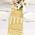 thumbnail image 4 of BalsaCircle 5 Gold Sequined Geometric Design Tulle Chair Sashes Party Events Decorations, 4 of 8