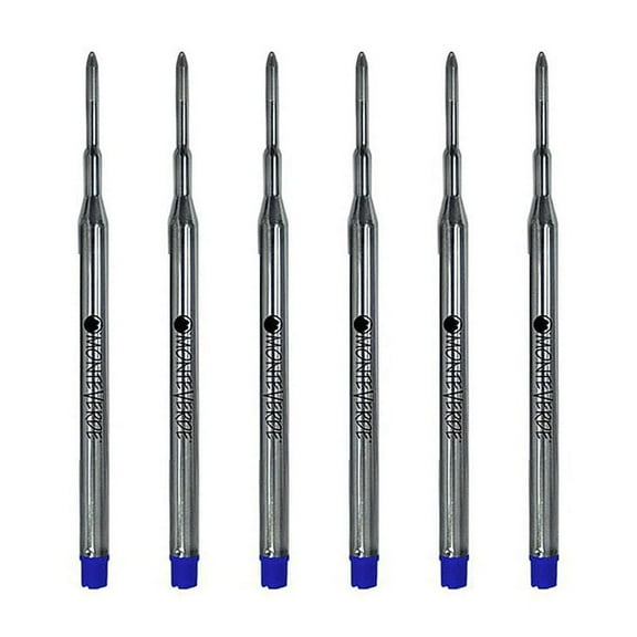 Monteverde Ballpoint Pen Refill Medium Point Blue Ink 6 Pack (S133BU)