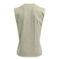 thumbnail image 4 of BRDFRL Mens Sleeveless Shirts Quick Dry Muscle Fit Fitness Gym Henley Tank Tops Khaki 3XL, 4 of 5