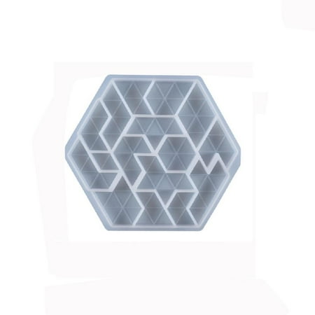 

DIY Hexagonal Shape Tangram Puzzle Silicone Mold Home Decoration Mould for Making Candies Cakes Chocolates