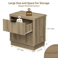 thumbnail image 5 of 22.7 inch Fluted Nightstand with 2 Drawers Farmhouse End Table for Living Room, 5 of 7